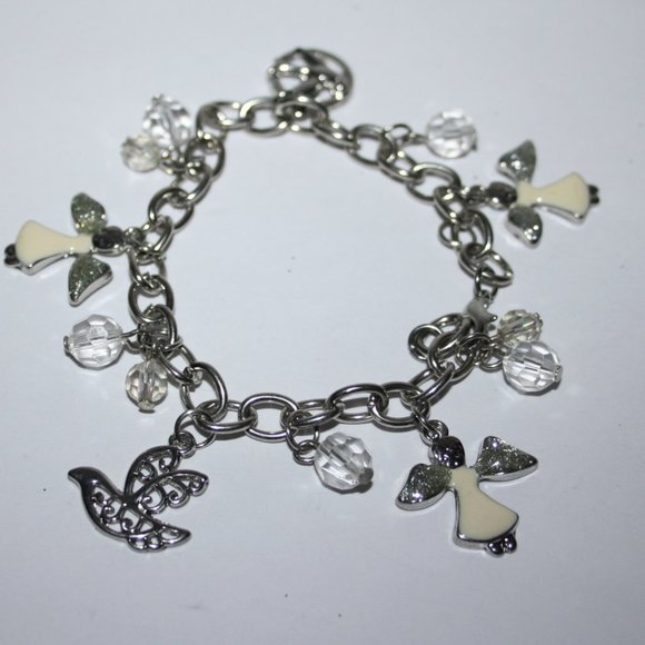 Beautiful silver and angel charm bracelet